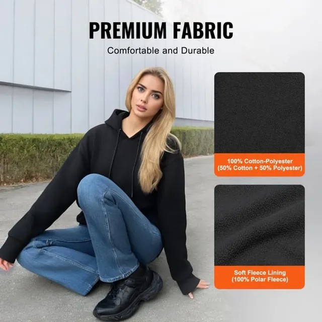 Men’s Smart Heated Hoodie with 5-Zone Heating & Adjustable Temperature