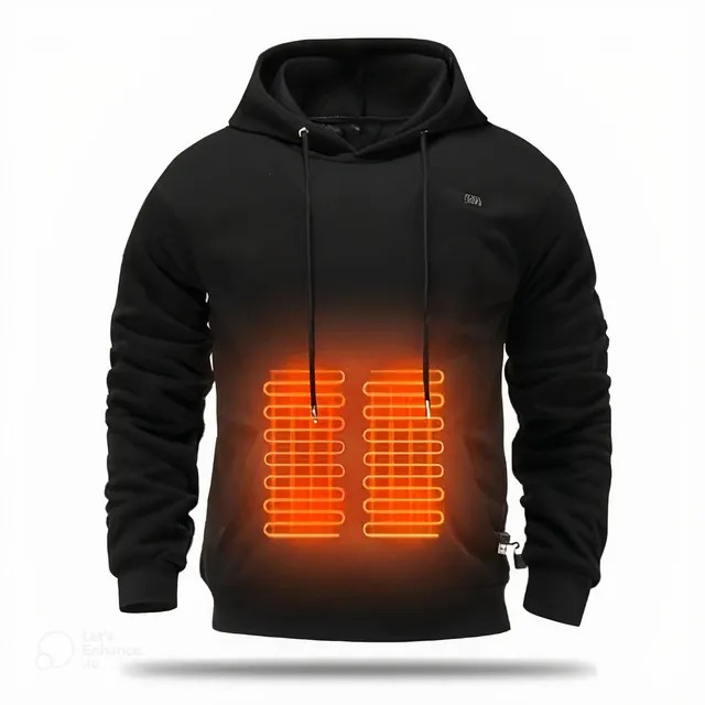 Men’s Smart Heated Hoodie with 5-Zone Heating & Adjustable Temperature