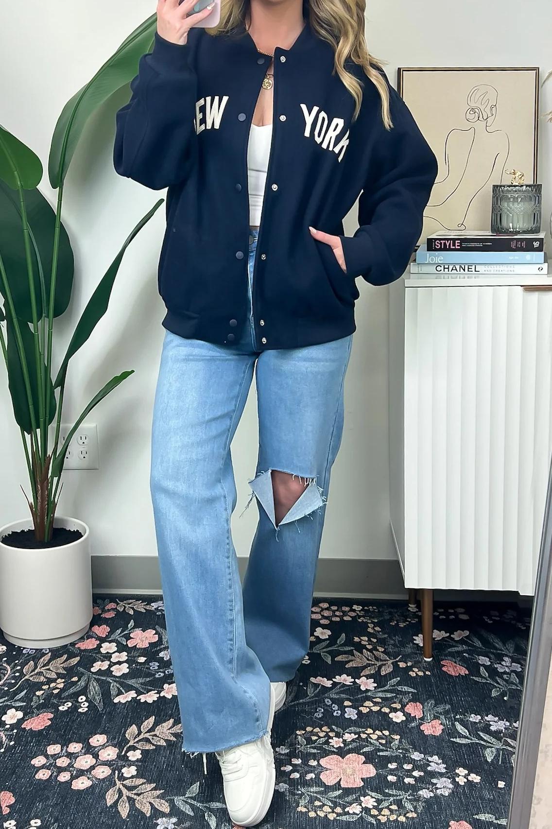 Button Up Varsity Jacket