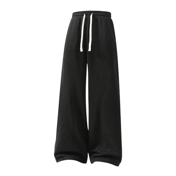 Men's Fleece Thermal Lined Sweatpants  Oversize Drawstring