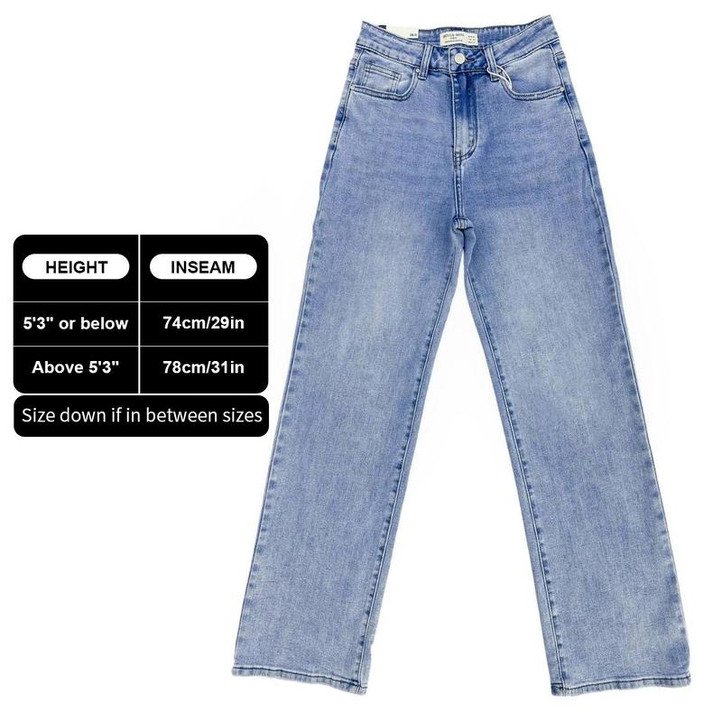 Women's High Waist Stretch Wide Leg Jeans