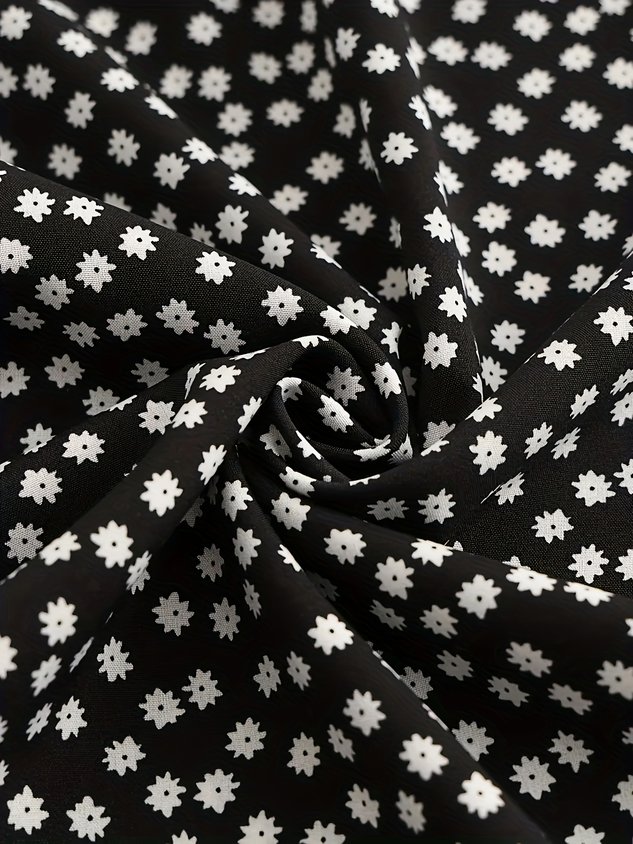 Women's Spring and Summer Floral Print Casual Straight Tie Cropped Pants