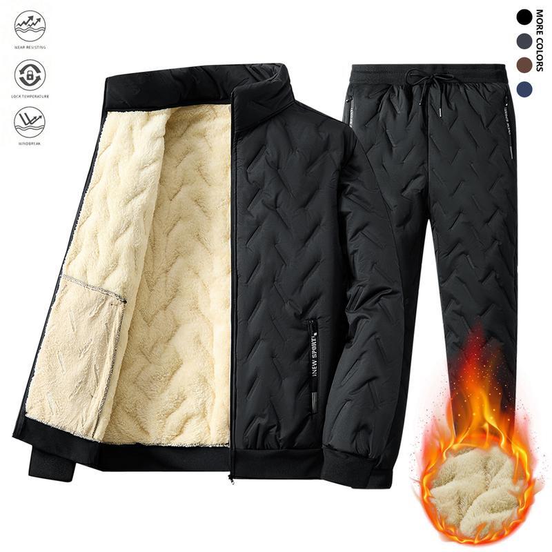 ​​Men's Winter Fleece Windproof Two-Piece Set