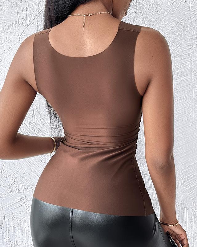 Women's Seamless Shaping Tank Top with Built-in Bra