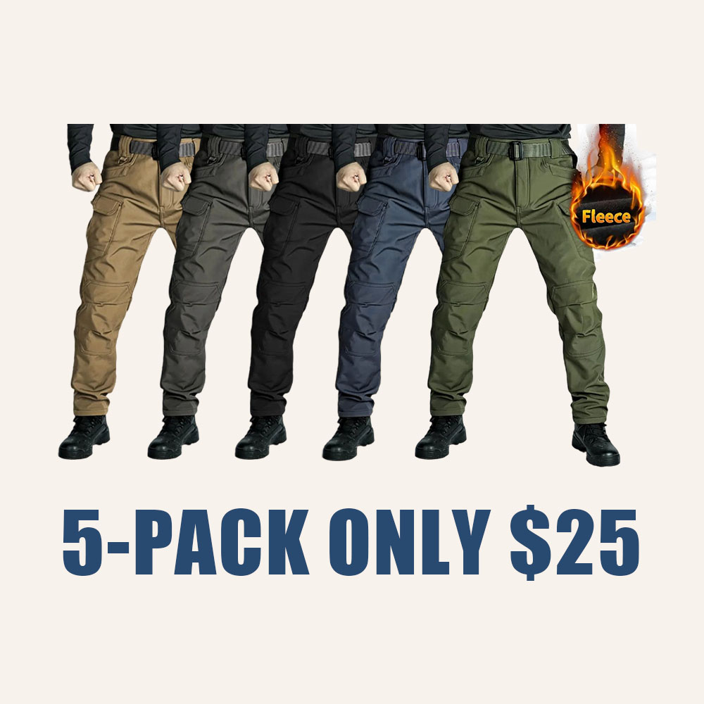 Men's Fleece-Lined Outdoor Tactical Work Pants