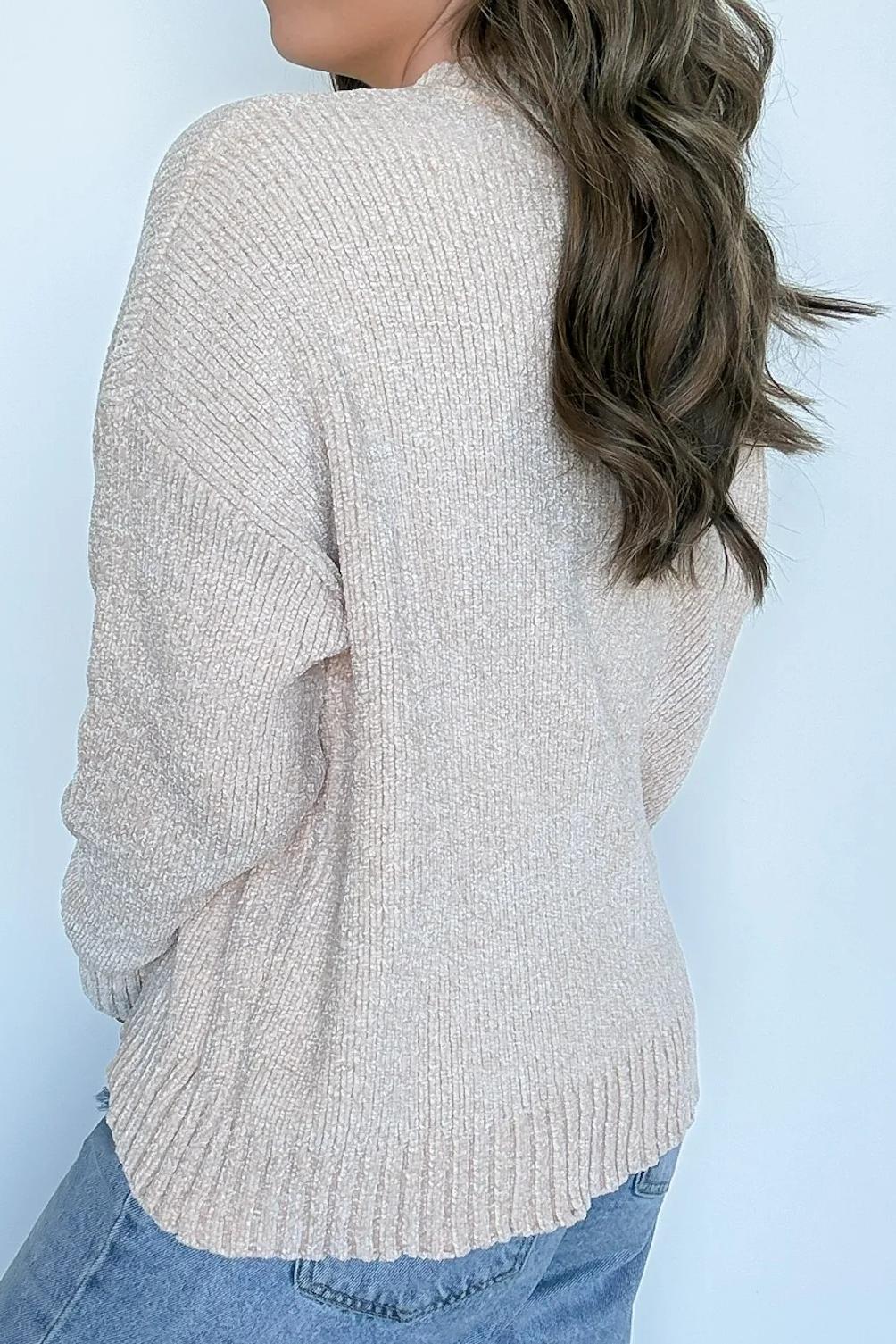 Oatmeal Soft Knit Sweater