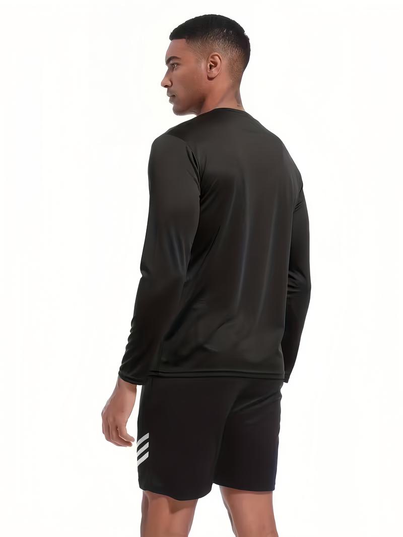 Men’s Quick-Dry Long Sleeve Performance Tee – Lightweight Athletic Top