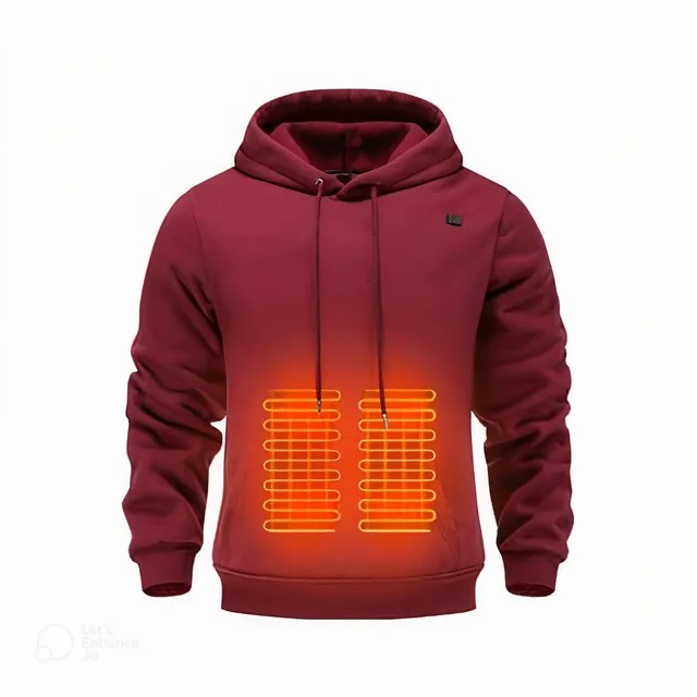 Men’s Smart Heated Hoodie with 5-Zone Heating & Adjustable Temperature