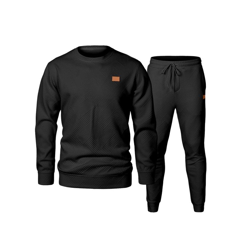 Men’s Classic Jacquard 2-Piece Tracksuit Set